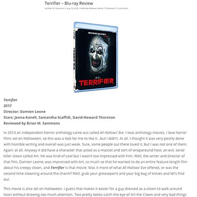 Terrifier – Blu-ray Review